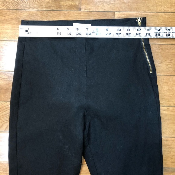 H&M Side Zip Pull Up Black Pants Size 6 - Picture 3 of 5